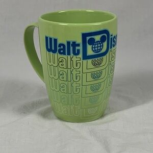 Disney Resort Repeat Logo Lime Green and Blue 16 oz Mug